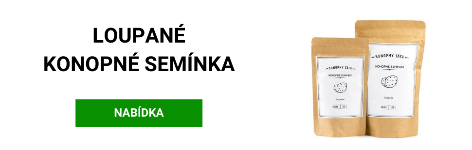 Loupané konopné semínka banner